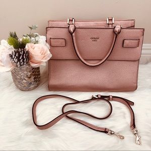 Authentic Guess Blush/Rose Gold Large Tote Purse